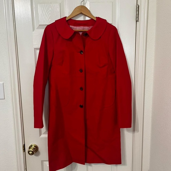 Authentic Burberry Red Jacket Coat Size 8 - Picture 1 of 8